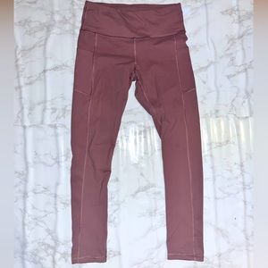 Activewear Pink Leggings With Pockets